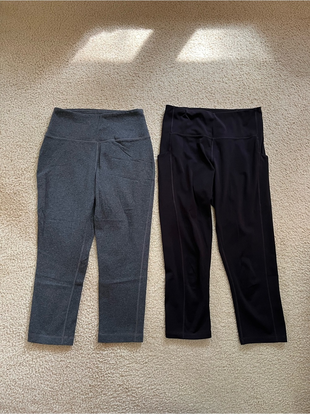 Tek Gear Gray and Black Capri Leggings Bundle - Women’s Medium